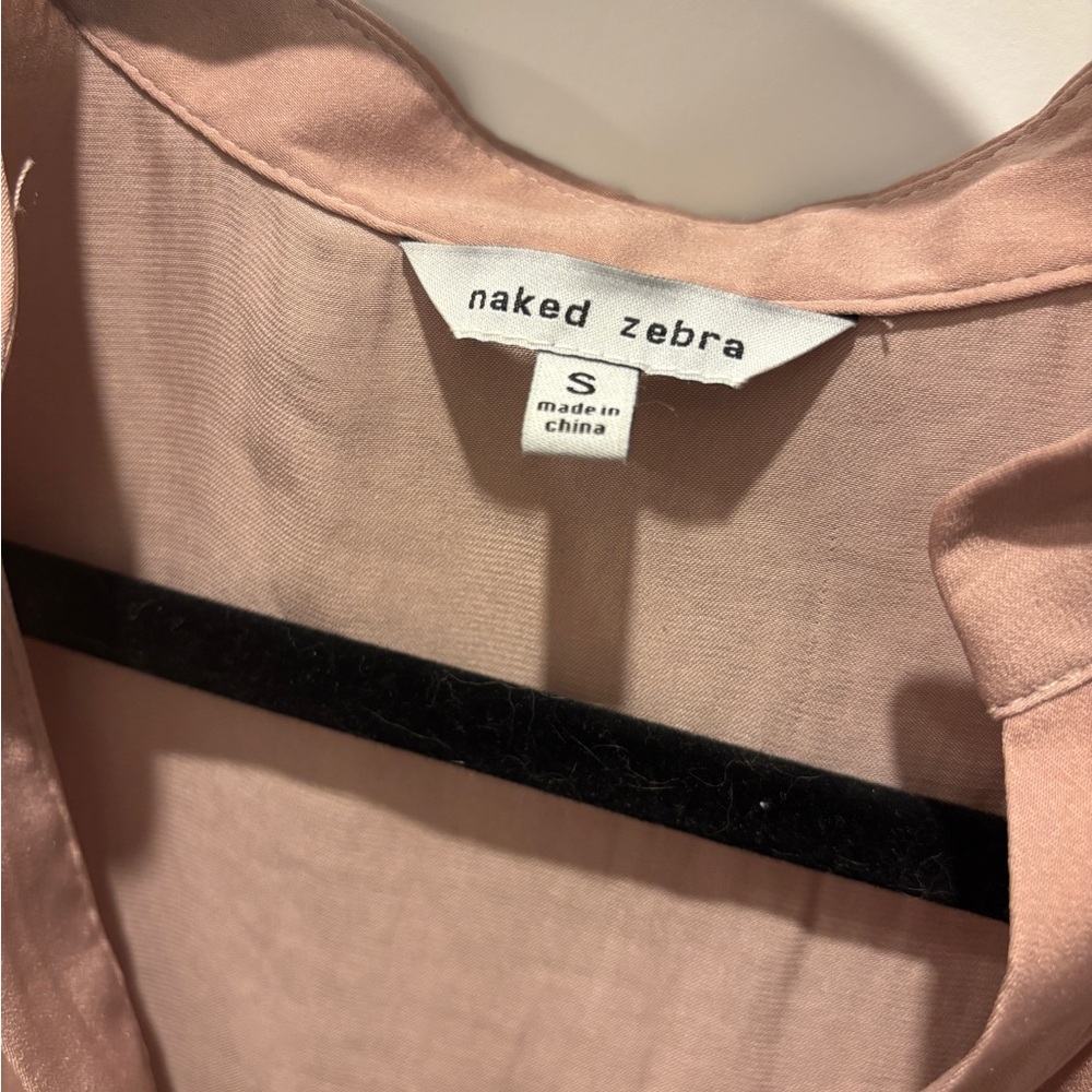 Naked Zebra Blush Pink Women's Blouse - Picture 3 of 3
